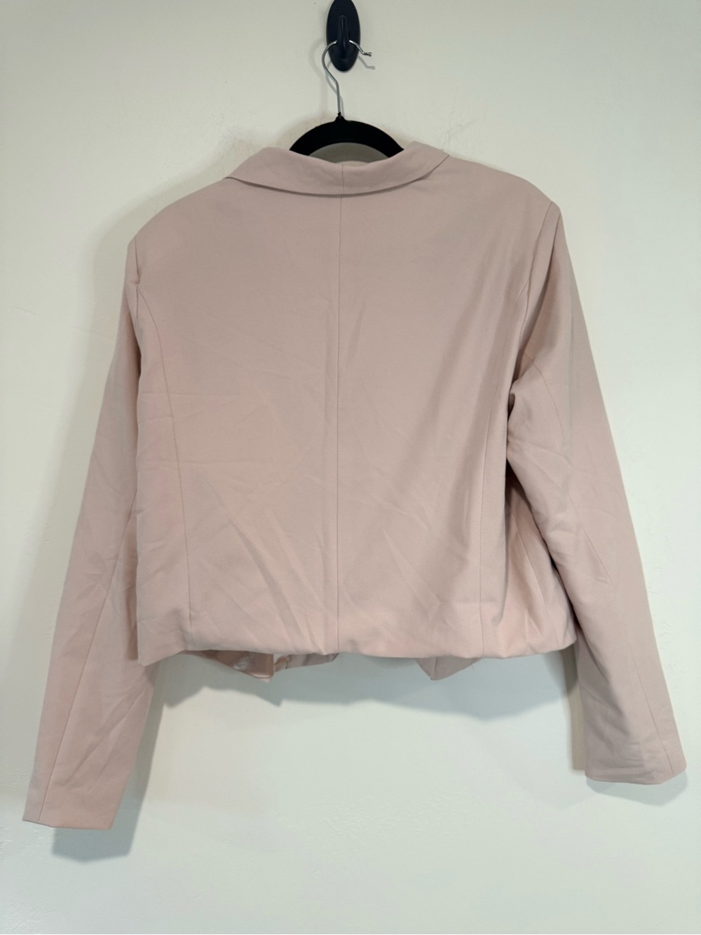Jennifer Lopez Blush Pink Cropped Open Front Blazer XL Stretch Career Jacket - Picture 5 of 8